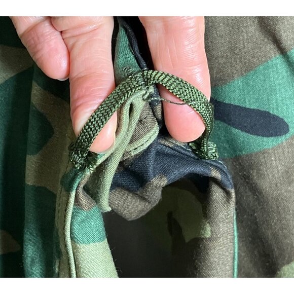 NOS US Military Cold Weather Trousers 1987 Surplus Woodland Camo Cargo M-Long - Picture 7 of 9